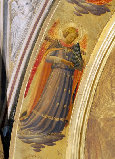 Ángel con órgano (detalle) de Fra Angelico
